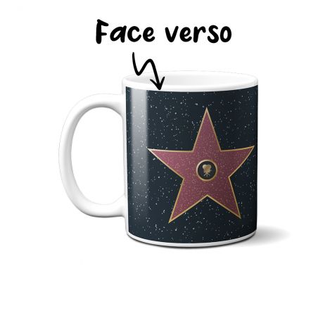 Mug en céramique blanc personnalisé avec Texte et Photo