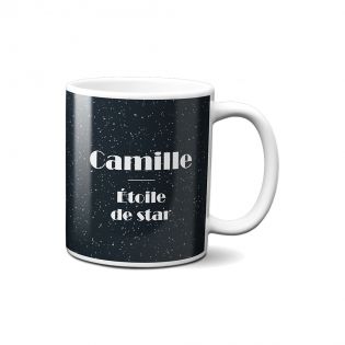 Personalized white ceramic mug with Text and Photo