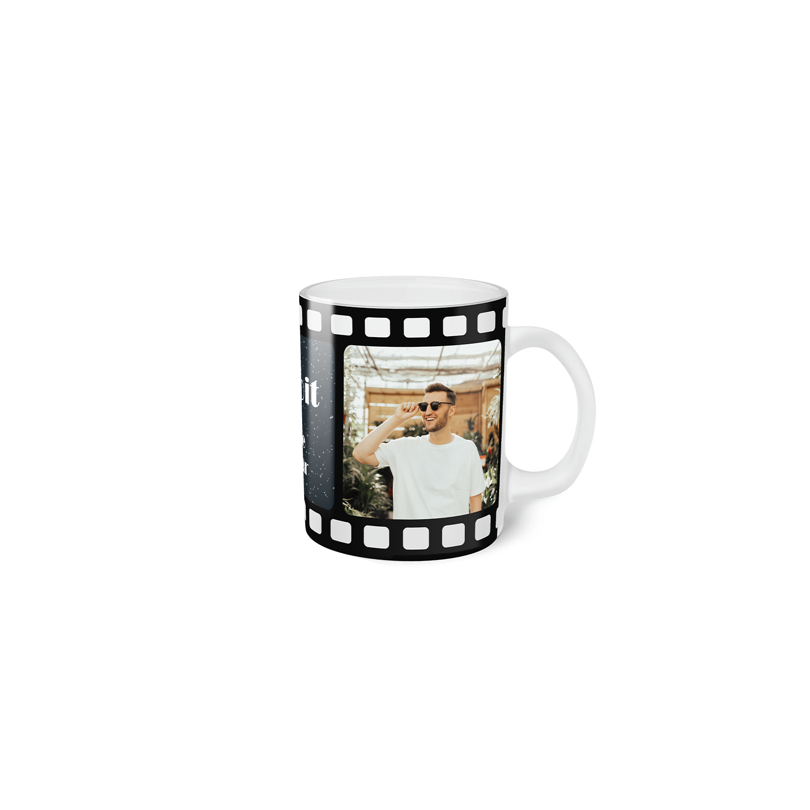 Personalized frosted glass mug