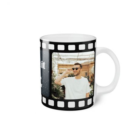 Personalized frosted glass mug