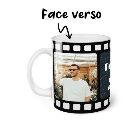 Mug en verre givré personnalisée