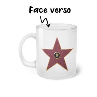 Mug en verre givré personnalisée