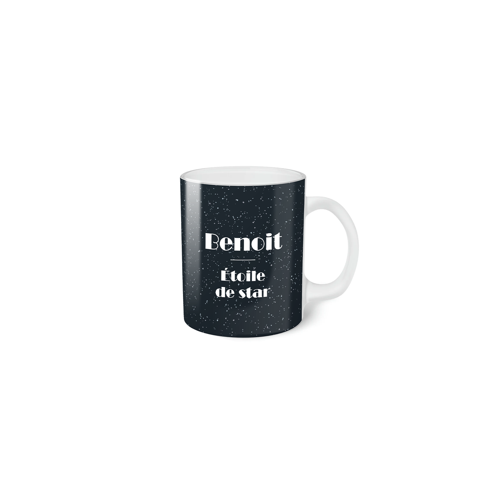 Personalized frosted glass mug