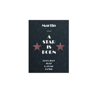 Personalized decorative plaque · Walk of fame - A star is born | Black