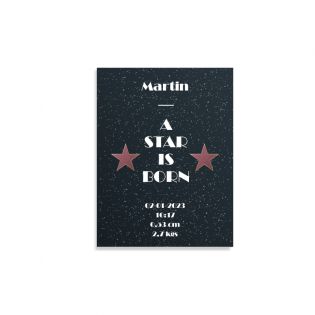 Personalized decorative plaque · Walk of fame - A star is born | Black