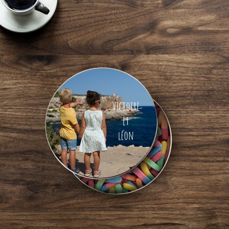 Personalized round metal box