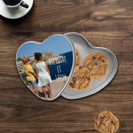 Personalized heart-shaped coffee or tea box