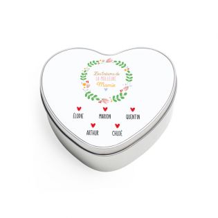 Personalized heart-shaped coffee or tea box