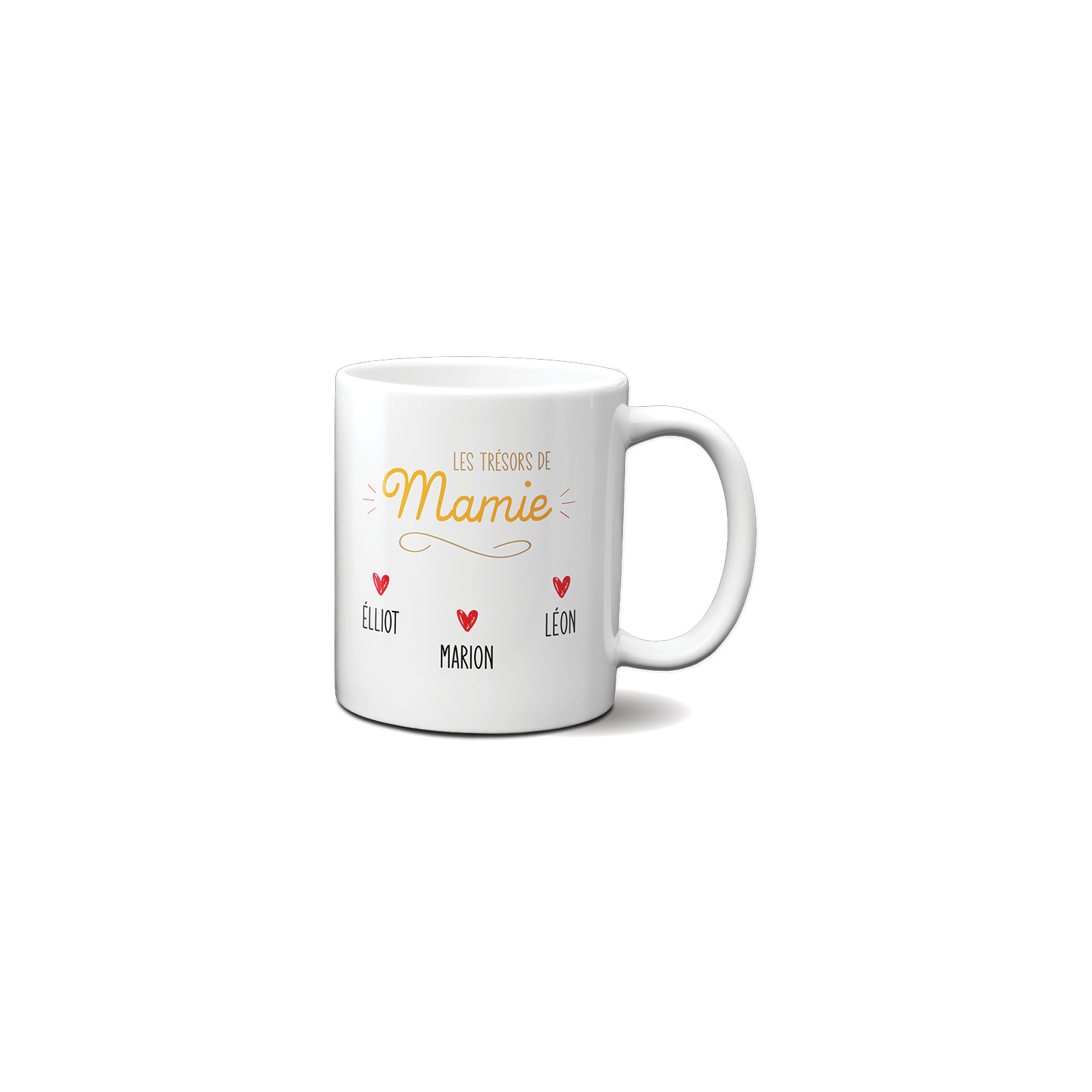 Classic customizable ceramic mug Les Trésors de Mamie