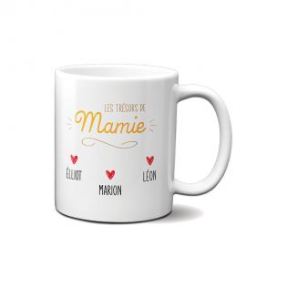 Classic customizable ceramic mug Les Trésors de Mamie