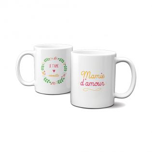 Classic customizable ceramic mug - Grandma of love