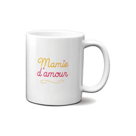 Mug classique en céramique personnalisable - Mamie d'amour