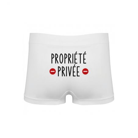 Boxer personnalisé humoristique avec prénom - Modèle Propriété Privée