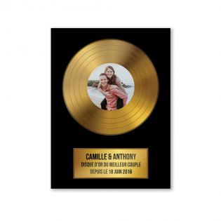 Customizable Gold Disc replica aluminum plaque | 15 x 20 cm