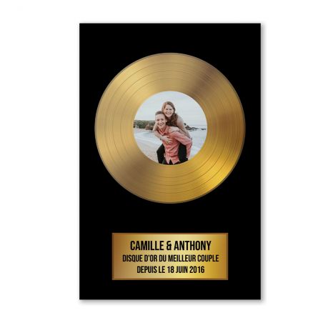 Customizable Gold Disc replica aluminum plaque | 20 x 30 cm