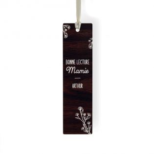 Dark wood effect bookmark customizable by engraving