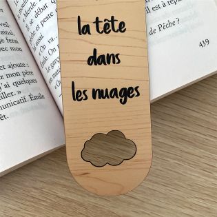 Light wood effect bookmark customizable by engraving