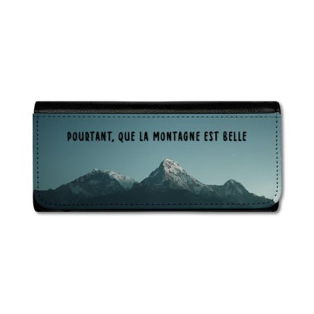 Customizable faux leather glasses case with Text and Photo