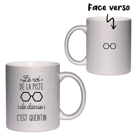 Personalized silver glitter mug Queen of the dance floor