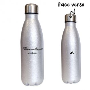 Pack Cup + Personalized silver glitter insulated bottle · Queen of the dance floor