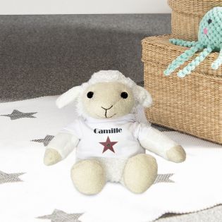 Personalized animal plush toy for baby · A star is born | Sheep