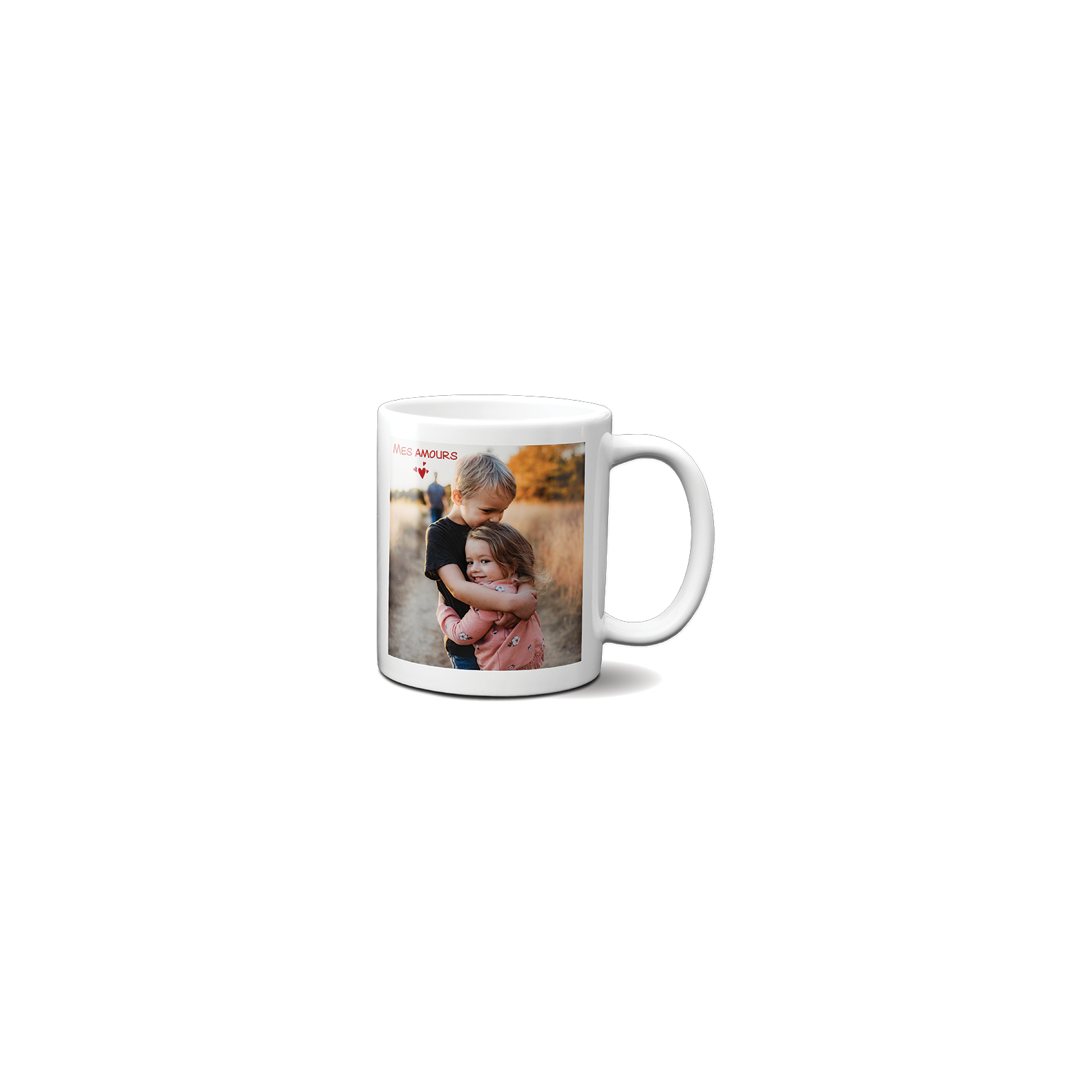 Mug en céramique blanc personnalisé avec Texte et Photo · Cadeau pratique pour amateur de café