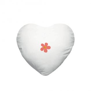 Heart cushion + customizable filling with first names · The garden of my heart · Decorative birthday or Mother's Day gift