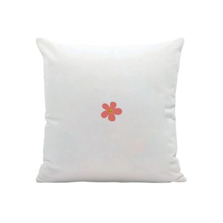 Coussin carré + garniture personnalisable avec prénoms · Le jardin de mon cœur · Cadeau décoratif anniversaire ou fête des mères