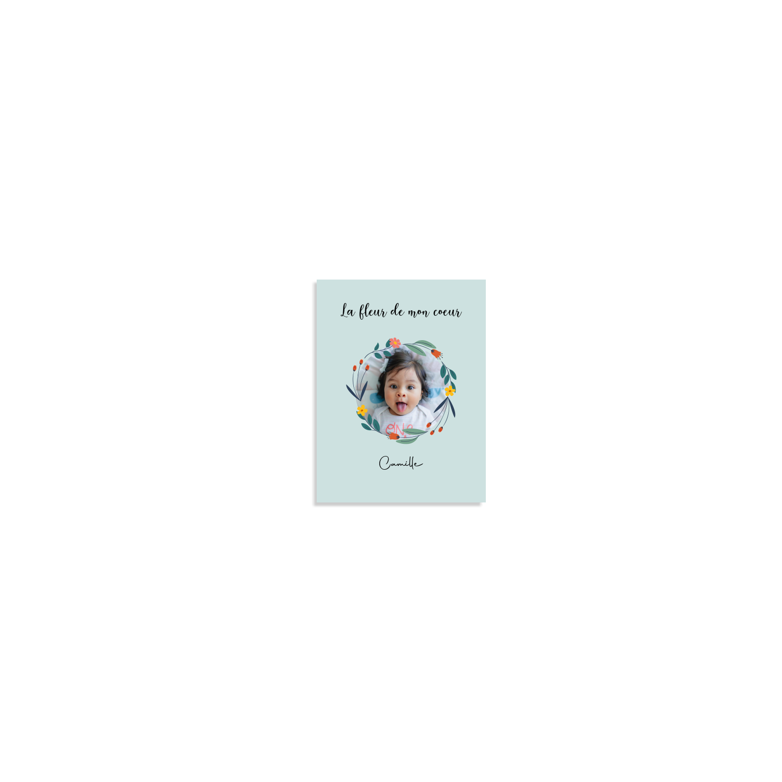 Customizable decorative wall plaque with photo · Photo on aluminum 15 x 20 cm · Birthday or Mother's Day gift