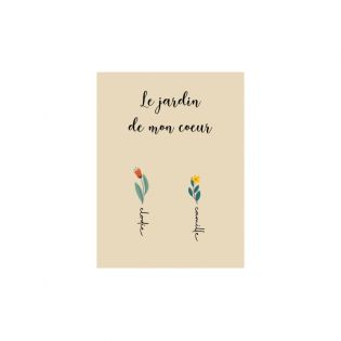 Plaque murale décorative personnalisable avec prénoms · Affiche aluminium 15 x 20 cm · Cadeau anniversaire ou fête des mères