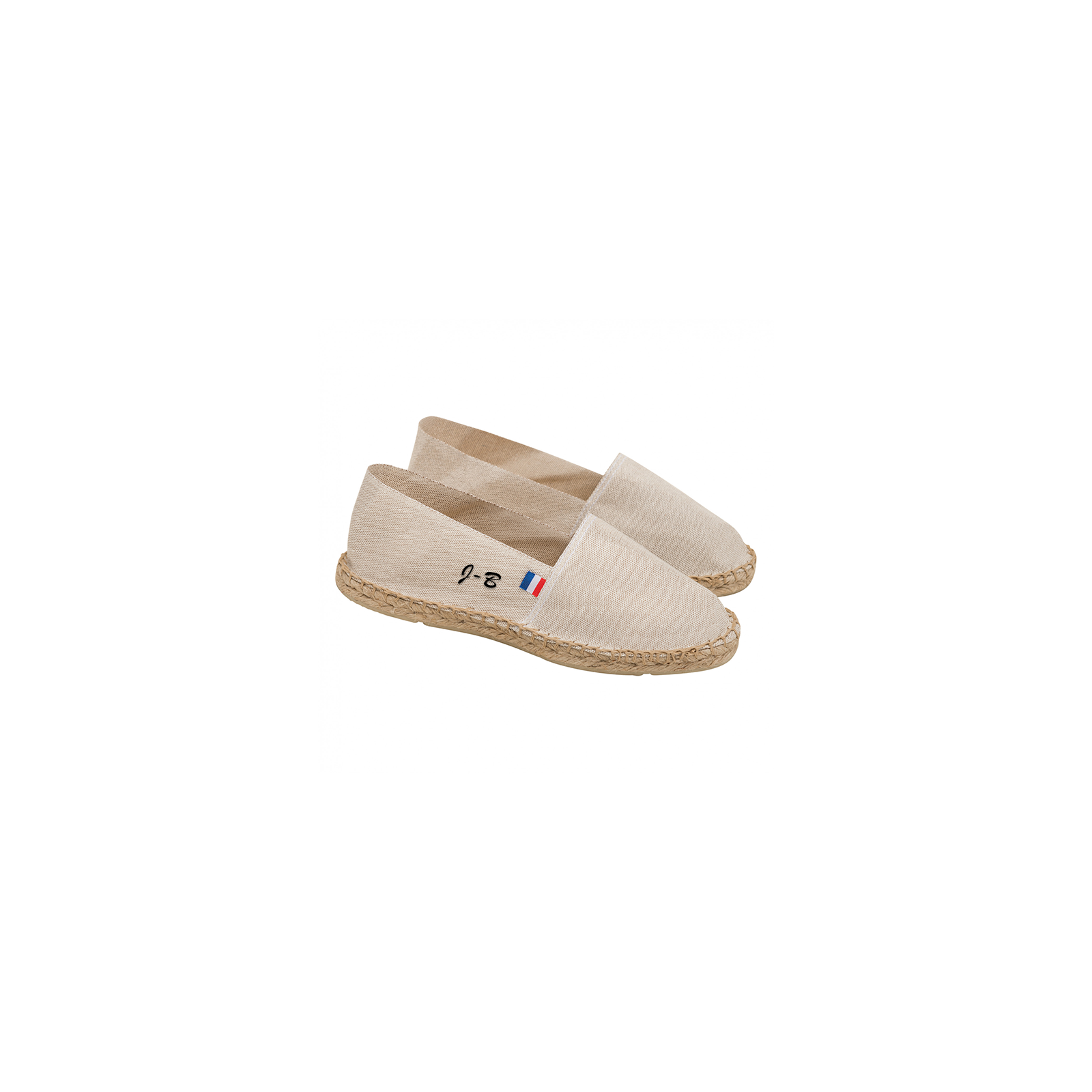 Customizable mixed espadrilles with embroidery | Beige