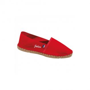 Customizable mixed espadrilles with embroidery | Red