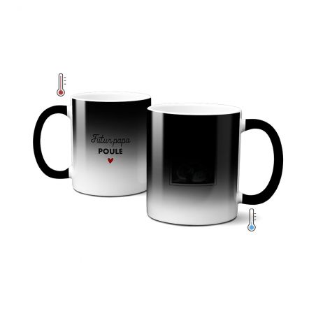 Mug magique surprise thermoréactif personnalisable avec photo échographie · Cadeau annonce grossesse