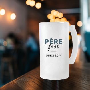 Customizable mug - Frosted beer glass · 500 mL · Father-fect · Dad's birthday or Father's Day gift