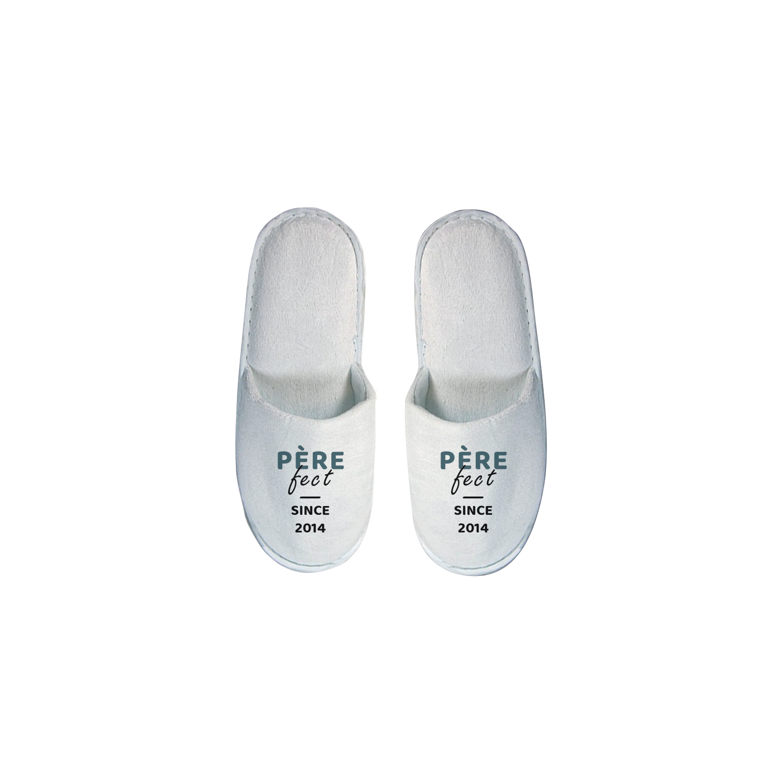 Pair of personalized slippers · Father-fect · Dad's birthday or Father's Day gift