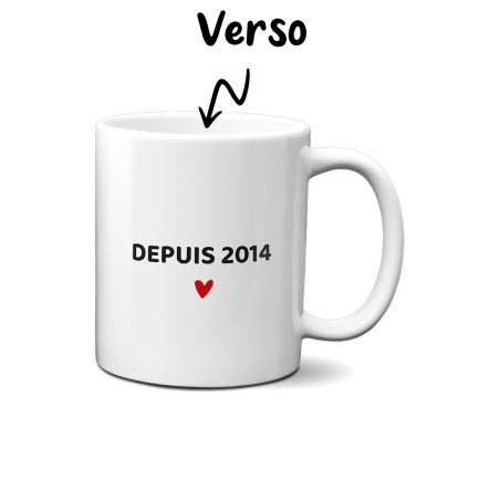 Mug en céramique blanc personnalisé avec Texte · Papa Poule · Cadeau anniversaire papa ou fête des pères