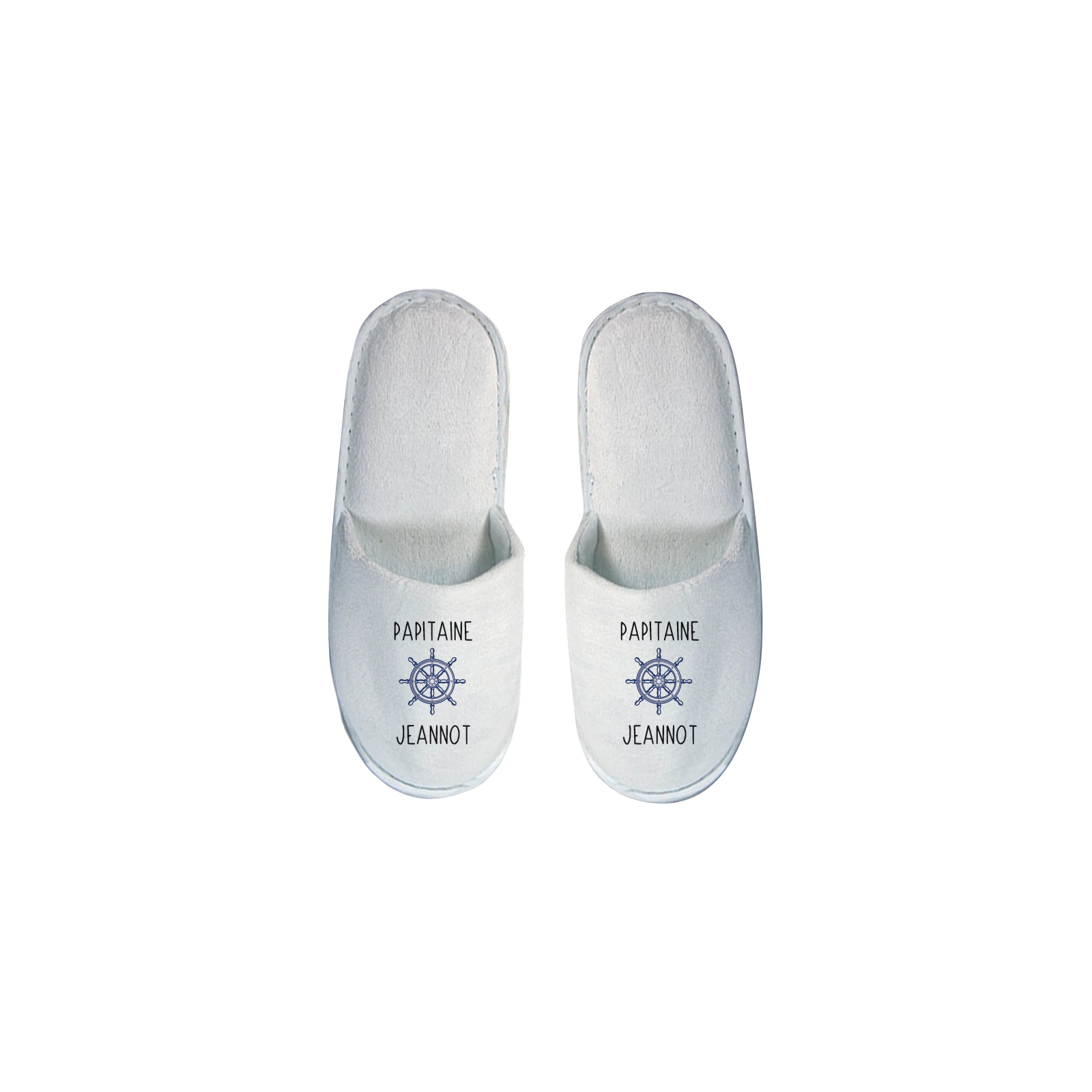 Pair of personalized slippers · Papitaine with grandchild names · Grandpa Birthday