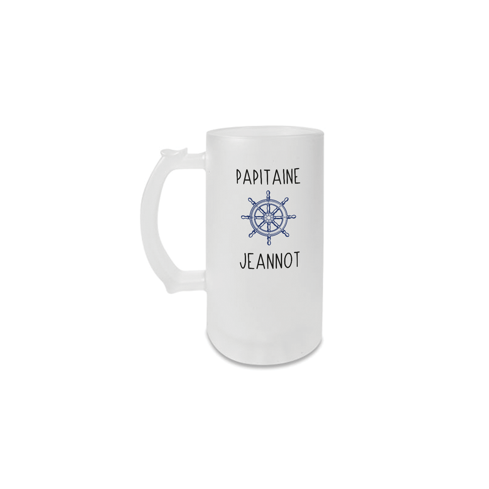 Customizable mug - Frosted beer glass · 500 mL · Papitaine with grandchild names