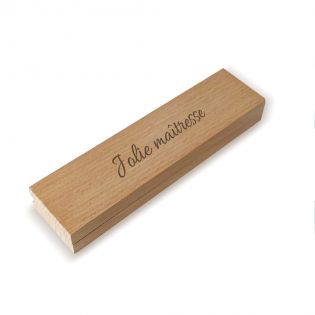 Ballpoint pen & criterium + Case personalized by engraving · Maple wood · End of year teacher gift