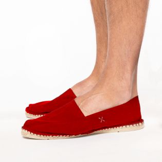 Customizable mixed espadrilles with embroidery | Red