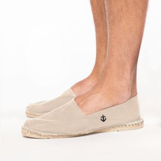 Customizable mixed espadrilles with embroidery | Beige