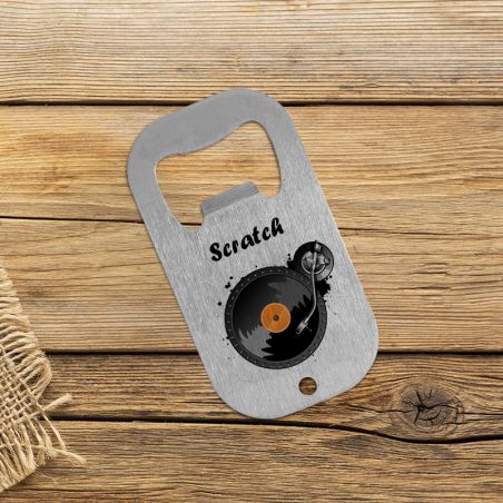 Rectangular bottle opener - personalized rounded corners