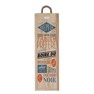 Personalized Wooden Wine Crate - Zipper Opening | Model Drink red rather than brooding