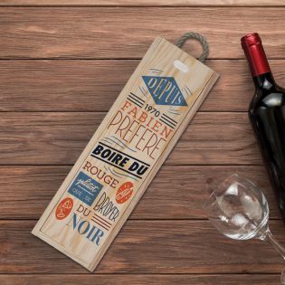 Personalized Wooden Wine Crate - Zipper Opening | Model Drink red rather than brooding