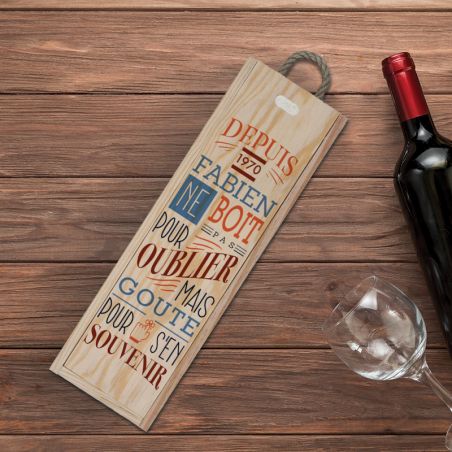 Personalized Wooden Wine Crate - Zipper Opening| Model Don't drink to forget