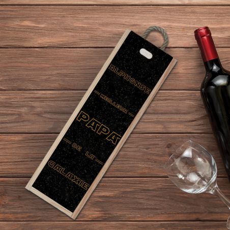 Customizable wine box with plexi lid | Star Wars model (male)