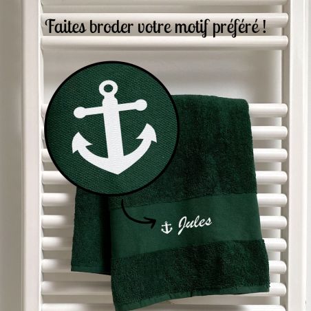 Personalized bath towel with embroidery · Personalized bath towel with first name or text · 50 x 100 cm