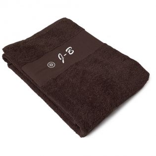 Embroidered bath towel with text or first name · Wedding or housewarming gift idea · 70 x 140 cm