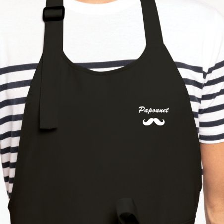 Adjustable kitchen apron to embroider · Papounet · Dad's birthday or Father's Day gift