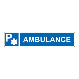 Panneau de signalisation pour parking · Stationnement réservé aux ambulances · Signalétique extérieure magasin ou entreprise